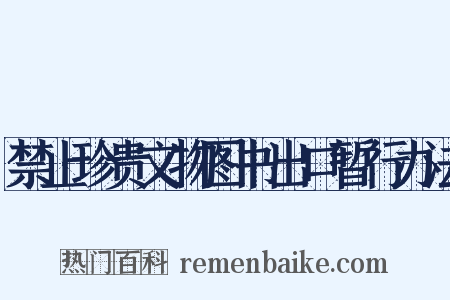 禁止珍贵文物图书出口暂行办法是什么意思的图片